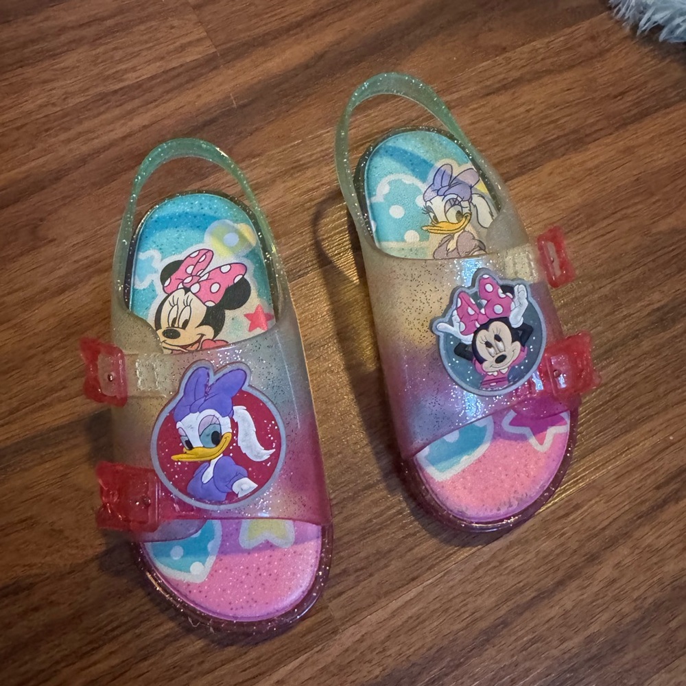 Disney Red and Pink Sandals with Decorative Charms
